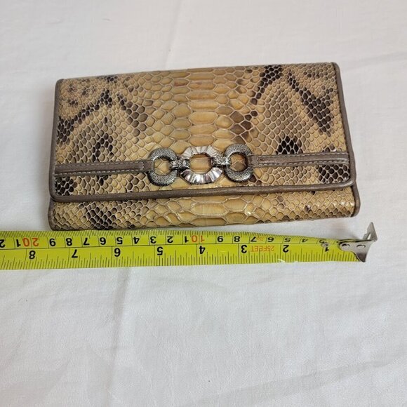 Brighton Python-Embossed Tri-Fold Wallet - Picture 9 of 10